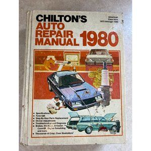 Chilton's 1980 Auto Repair Manual Vintage Hardcover Books For American Cars 1973